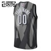 Maillot Basket Enfant Brooklyn Nets Personnalisé 2024-25 Nike City Edition Gris Swingman
